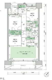 HARUMI FLAG PARK VILLAGE E【5階】の間取り