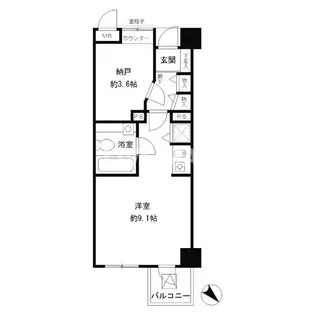 東京都港区赤坂6【マンション】の間取り