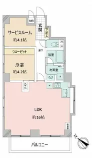 日商岩井第1玉川台マンション【6階】の間取り