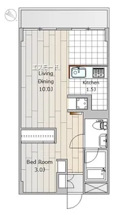 コーポベルツリー【4階】の間取り