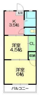 岡本ハイツ【2階】の間取り
