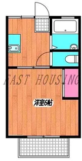 東京都渋谷区笹塚3【アパート】の間取り