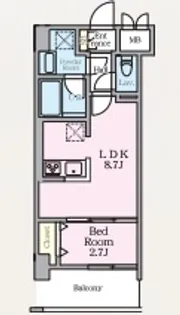 LUXENA+PAWS南行徳【3階】の間取り