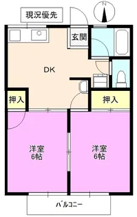 シティハイムドミールB【2階】の間取り