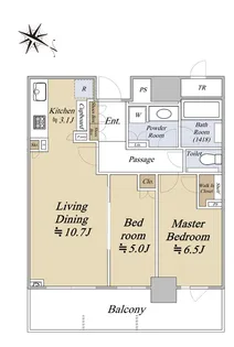 パークタワー西新宿【33階】の間取り