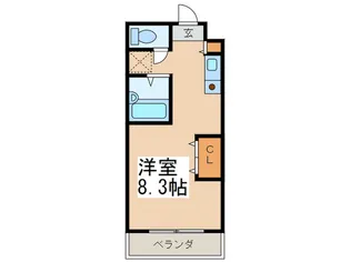 フロ-レンスモリ【3階】の間取り