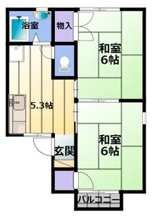 ラムール斉田【2階】の間取り