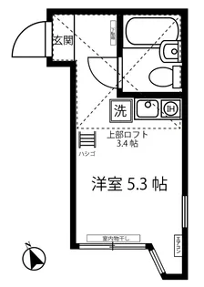 ユナイトMocaRooms【2階】の間取り