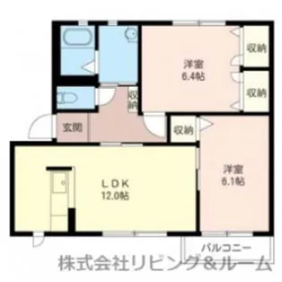 メディオ神栖・B棟【2階】の間取り