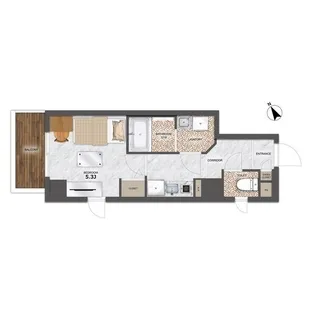 Marsアザレア通り【7階】の間取り