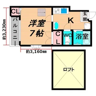 オズレジデンス鶴見【2階】の間取り
