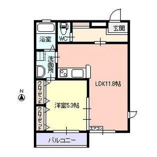 ブリリアンコートM EAST【3階】の間取り