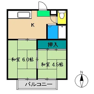 松岡アパート【1階】の間取り