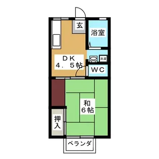 パナハイツ一光【1階】の間取り