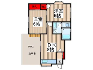 コーポ・ノアB【1階】の間取り