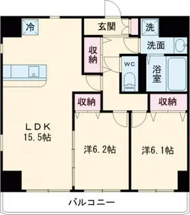 Bella Luce A(ベラ・ルーチェ A)【5階】の間取り