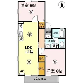 エクレール美濃屋B【1階】の間取り