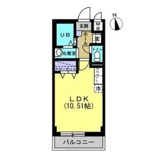 クオーレ連坊【1階】の間取り