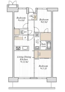 コンフォート津田沼壱番館【3階】の間取り