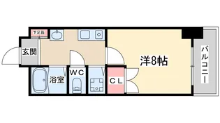 グリーンプラザ新梅田【4階】の間取り