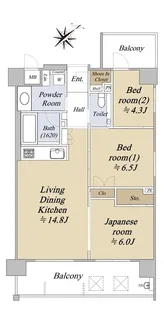 エイジングコート淀城公園【10階】の間取り