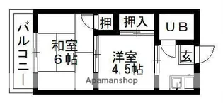 カーサソシアルC棟【2階】の間取り