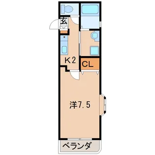 グリーンフィールド【3階】の間取り