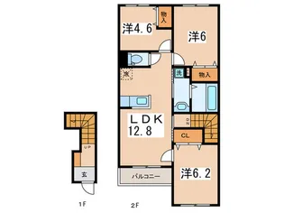 ビスタ湘南【2階】の間取り