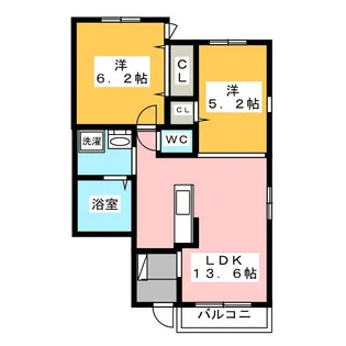 VILLAS CANE (集合住宅)【1階】の間取り