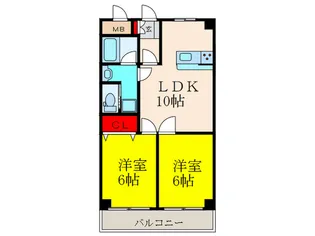 エクシード豊里【5階】の間取り