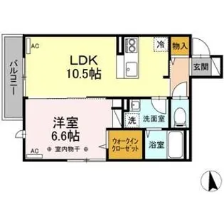 DーROOM南材木町【2階】の間取り