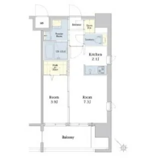 エンクレスト博多駅南SHARE【12階】の間取り