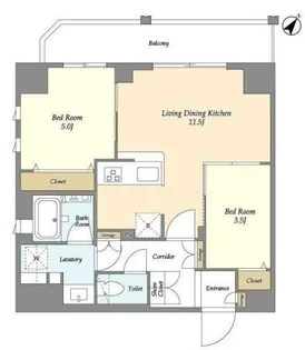 リテラス三ノ輪ウエスト【6階】の間取り