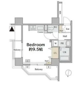 コラム神泉【2階】の間取り