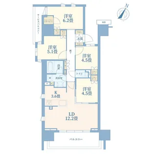 SHINTO CITY F棟【15階】の間取り