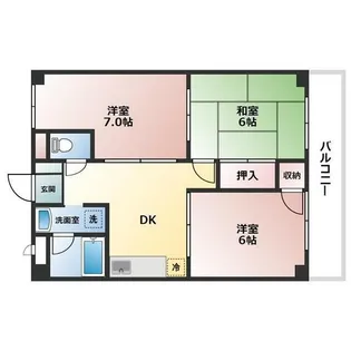 コート・リヴェール【5階】の間取り