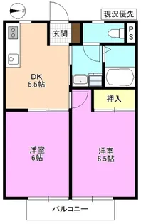 スカイパークパレス【1階】の間取り