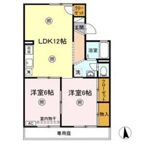 雨あがりの虹 A棟【1階】の間取り