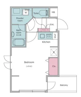 レジディア世田谷若林【3階】の間取り
