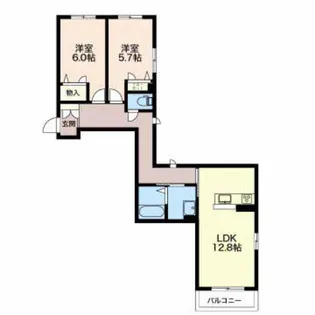 コンフォルト西公文名【1階】の間取り