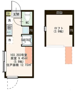 アルカディア上板橋【1階】の間取り
