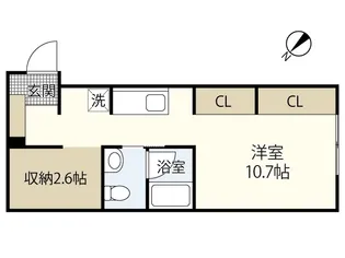 プリマヴェーラ大野中央【2階】の間取り