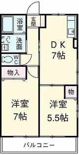 リバーコート雅A館【1階】の間取り