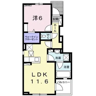 アンソレイエV【1階】の間取り