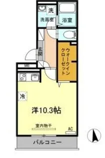 ウエスト ヴィレッジII【1階】の間取り
