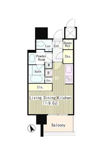 THE ROPPONGI TOKYO CLUB RESIDENCE【14階】の間取り