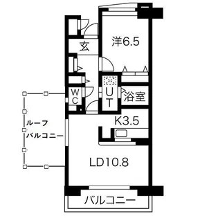 アクティ目黒駅前 2号棟【6階】の間取り