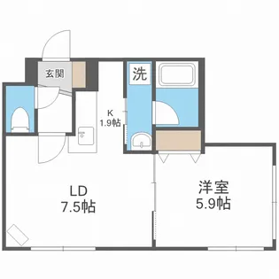 グラシアス円山【4階】の間取り