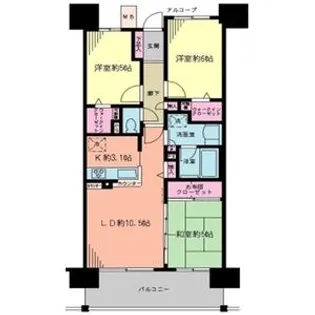 デュオヒルズ仙台 ザ・マークス【9階】の間取り