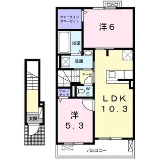 メゾン シルフィード【2階】の間取り